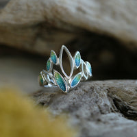 Seasons Sterling Silver Ring in Summer Enamel by Sheila Fleet Jewellery