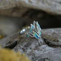 Seasons Sterling Silver Ring in Summer Enamel by Sheila Fleet Jewellery