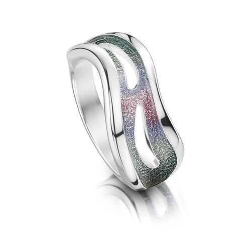 Sea Moss Ring in Mill Sands Enamel by Sheila Fleet Jewellery