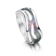 Sea Moss Ring in Mill Sands Enamel by Sheila Fleet Jewellery