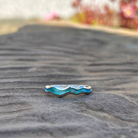 River Ripples Sterling Silver Ring in Shallows Enamel