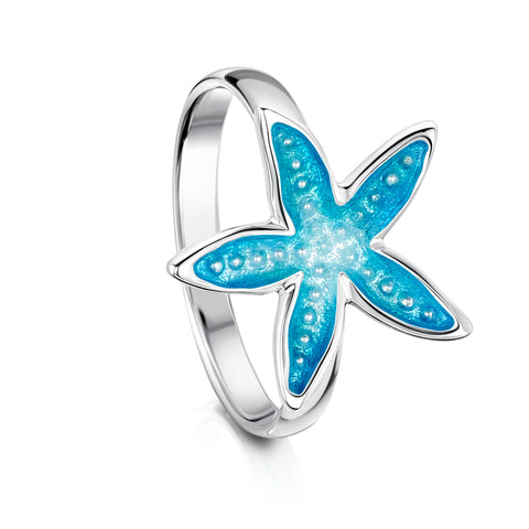 Starfish Dress Ring in Shallows Enamel