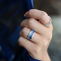 Runic Dress Ring in Skaill Enamel by Sheila Fleet Jewellery
