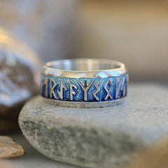 Runic Dress Ring in Skaill Enamel by Sheila Fleet Jewellery