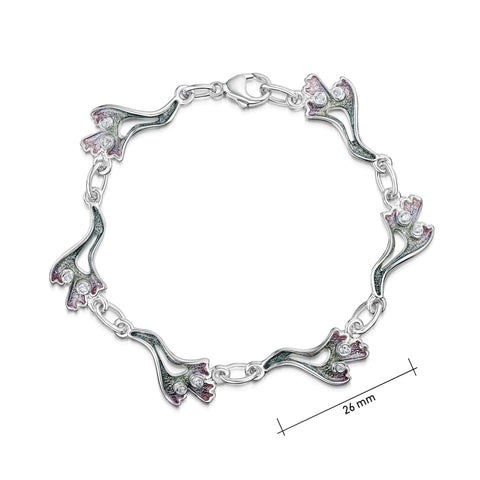 Sea Moss 6-link Cubic Zirconia Bracelet in Mill Sands Enamel by Sheila Fleet Jewellery