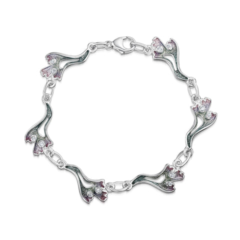 Sea Moss 6-link Cubic Zirconia Bracelet in Mill Sands Enamel by Sheila Fleet Jewellery