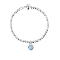 Primula Scotica Stretch Bracelet in Forget Me Not Blue Enamel by Sheila Fleet Jewellery