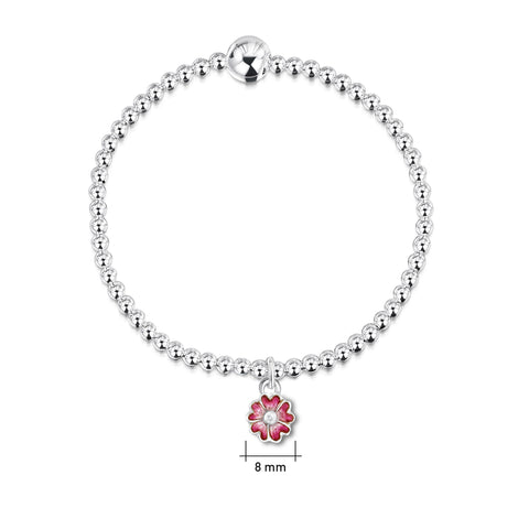 Primula Scotica Stretch Bracelet in Hot Pink Enamel by Sheila Fleet Jewellery