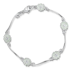 Primula Scotica 5-flower Cubic Zirconia Bracelet in Crystal