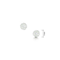 Primula Scotica Petite CZ Stud Earrings in Crystal Enamel by Sheila Fleet Jewellery