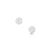 Primula Scotica Small CZ Stud Earrings in Crystal Enamel by Sheila Fleet Jewellery