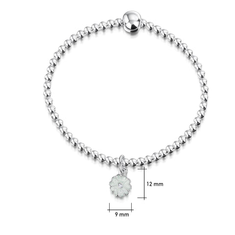 Primula Scotica Stretch Bracelet in Crystal Enamel