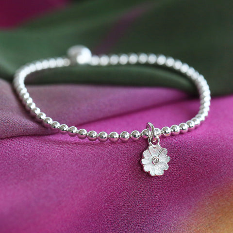 Primula Scotica Stretch Bracelet in Crystal Enamel by Sheila Fleet Jewellery