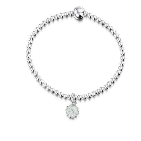 Primula Scotica Stretch Bracelet in Crystal Enamel