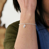 Moonlight Enamel Stretch Bracelet in Sterling Silver by Sheila Fleet Jewellery