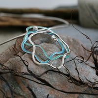 Tidal Islands Shallows Enamel Dress Necklace with Moonstone, Pearl & CZ by Sheila Fleet Jewellery