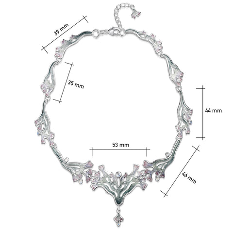 Sea Moss Moonstone Medium Statement Necklace in Mill Sands Enamel by Sheila Fleet Jewellery