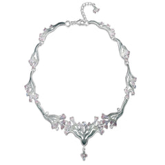 Sea Moss Moonstone Medium Statement Necklace in Mill Sands Enamel by Sheila Fleet Jewellery