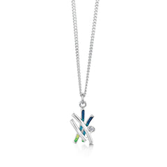 Wild Grasses Petite Pendant in Meadow Enamel by Sheila Fleet Jewellery
