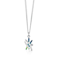 Wild Grasses Petite Pendant in Meadow Enamel by Sheila Fleet Jewellery