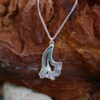 Sea Moss Moonstone & CZ Pendant in Mill Sands Enamel by Sheila Fleet Jewellery