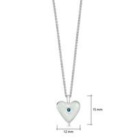 Secret Hearts London Blue Topaz Birthstone Pendant in Crystal Enamel by Sheila Fleet Jewellery