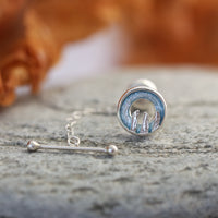 Orkney Spirit Tie Tack in Blue Grey Enamel by Sheila Fleet Jewellery