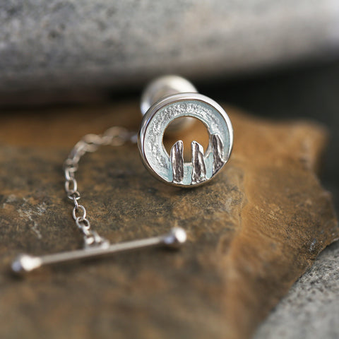 Orkney Spirit Tie Tack in Dew Enamel by Sheila Fleet Jewellery