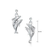 Dolphin Duo Drop Earrings in Sterling Silver by Sheila Fleet Jewellery