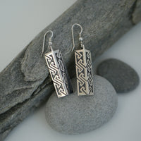 Key Pattern Earrings in Sterling Silver by Sheila Fleet Jewellery