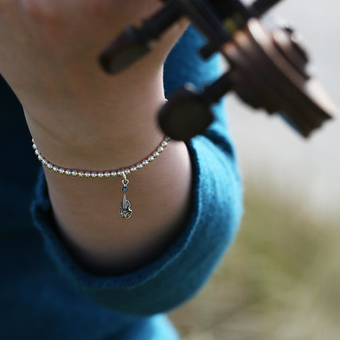 Fiddle Stretch Bracelet in Sterling Silver by Sheila Fleet Jewellery