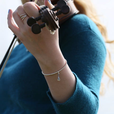 Fiddle Stretch Bracelet in Sterling Silver by Sheila Fleet Jewellery