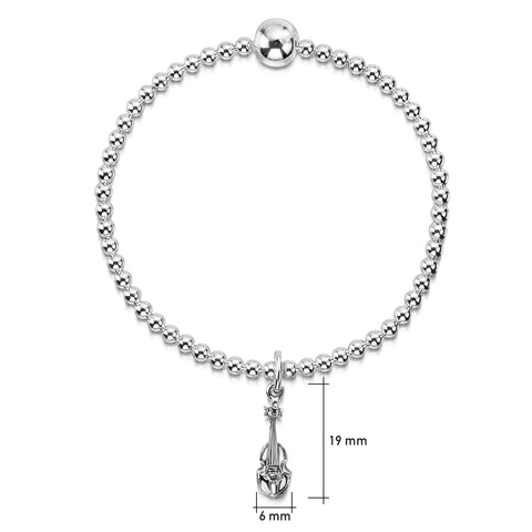 Fiddle Stretch Bracelet in Sterling Silver by Sheila Fleet