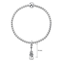 Fiddle Stretch Bracelet in Sterling Silver by Sheila Fleet