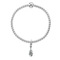 Fiddle Stretch Bracelet in Sterling Silver by Sheila Fleet