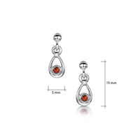 Garnet Droplet Earrings in Sterling Silver by Sheila Fleet Jewellery 