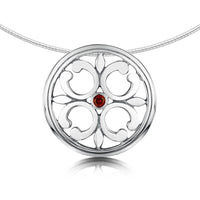 Garnet Cathedral Necklace in Sterling Silver by Sheila Fleet Jewellery