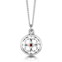 Garnet Cathedral Small Pendant in Sterling Silver by Sheila Fleet Jewellery