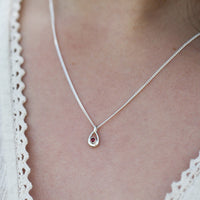 Arctic Stream Garnet Petite Droplet Pendant by Sheila Fleet Jewellery