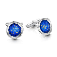 Lunar Universe Cufflinks in Midnight Gold Enamel