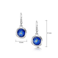 Lunar Universe Single Drop Earrings in Midnight Gold Enamel by Sheila Fleet Jewellery