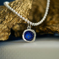 Lunar Universe Stretch Bracelet in Midnight Gold Enamel by Sheila Fleet Jewellery