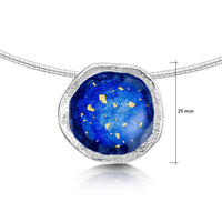 Lunar Universe Dress Necklace in Midnight Gold Enamel by Sheila Fleet Jewellery