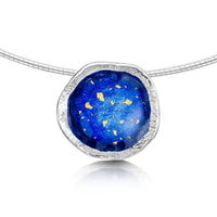 Lunar Universe Dress Necklace in Midnight Gold Enamel by Sheila Fleet Jewellery