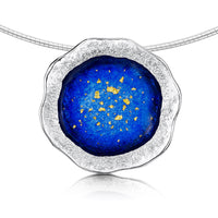 Lunar Universe Occasion Necklace in Midnight Gold Enamel by Sheila Fleet Jewellery