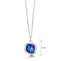 Lunar Universe Small Pendant Necklace in Midnight Gold Enamel by Sheila Fleet Jewellery