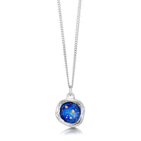 Lunar Universe Small Pendant Necklace in Midnight Gold Enamel by Sheila Fleet Jewellery