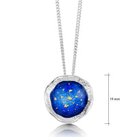 Lunar Universe Pendant Necklace in Midnight Gold Enamel by Sheila Fleet Jewellery