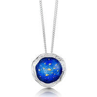 Lunar Universe Pendant Necklace in Midnight Gold Enamel by Sheila Fleet Jewellery