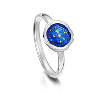 Lunar Universe Petite Ring in Midnight Gold Enamel by Sheila Fleet Jewellery